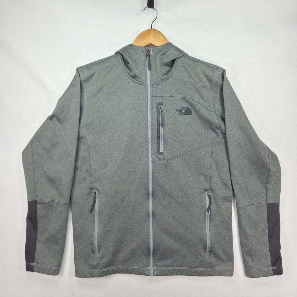 The North Face Mens Large Canyonlands Full Zip Fleece Hoodie Jacket Grey